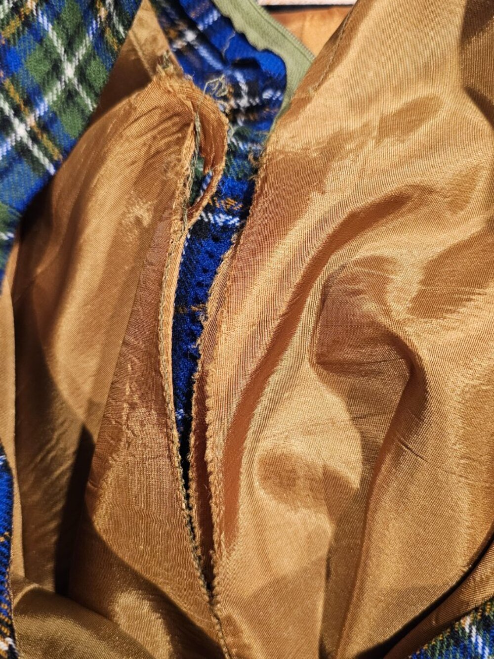Vintage Pendleton Women's Wool Skirt Suit Size 12 Blue Green Tartan Plaid - Picture 14 of 14
